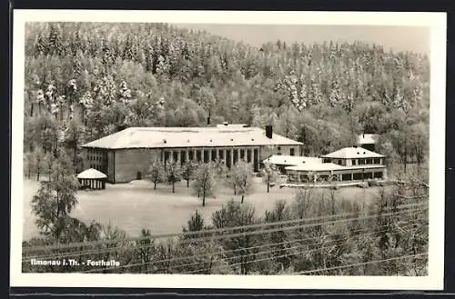 AK Ilmenau / Thür., Festhalle im Winter