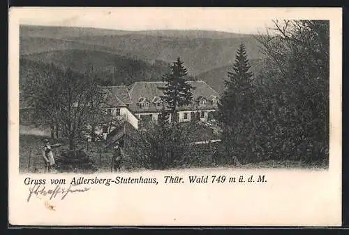 AK Vesser, Ansicht vom Gasthof Adlersberg-Stutenhaus