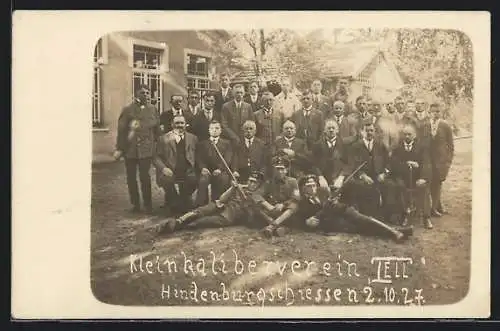 AK Treuenbrietzen, Hindenburgschiessen 1927, Kleinkaliberverein Tell