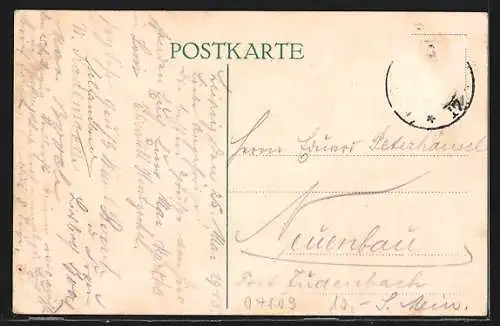 AK Leipzig, Cafe Bonorand, Innenansicht, Bogengang