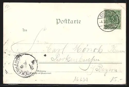 Vorläufer-Lithographie Chorin, 1895, Kloster Chorin, Mehrfachansicht