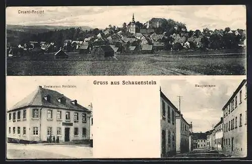 AK Schauenstein, Restaurant Ströhlein, Hauptstrasse, Gesamtansicht