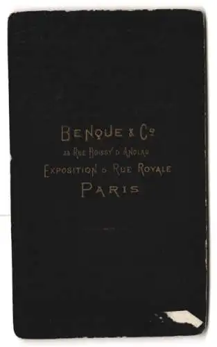 Fotografie Benque & Co., Paris, Portrait Celin de Goddes de Varennes (1862-1921)