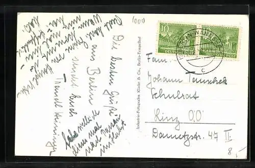 AK Berlin, Zentral-Flughafen, Rollfeld vom Restaurant gesehen