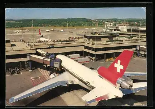 AK Zürich, Swissair Maschine auf dem Flughafen