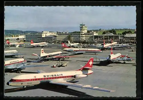 AK Zürich, Flughafen, Flugzeuge der Swissair