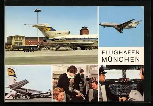 AK München, Flughafen, Cockpit eines Verkehrsflugzeuges