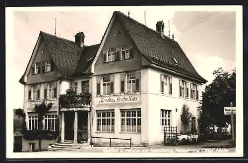 AK Nesselwang i. bayr. Allgäu, Gasthof und Pension zur Nesselburg