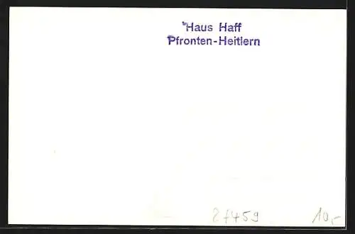 AK Pfronten-Heitlern, Hotel Haus Haff