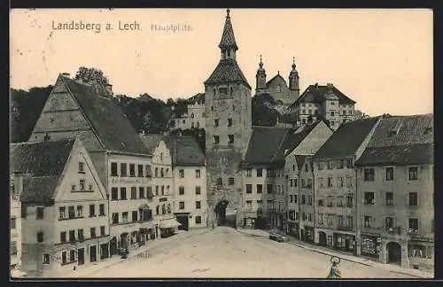 AK Landsberg a. Lech, Hauptplatz aus der Vogelschau