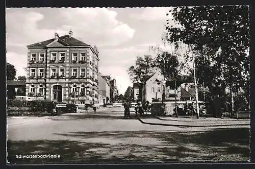 AK Schwarzenbach / Saale, Strassenpartie