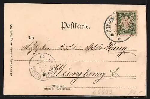 AK Donauwörth, Ortspartie mit Kirche von der Donaubrücke