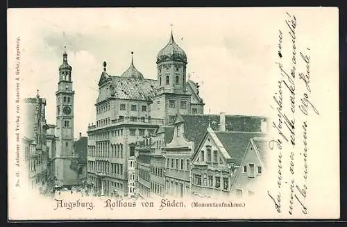 AK Augsburg, Rathaus von Süden