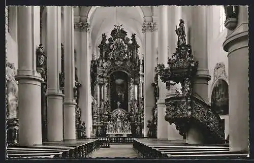 AK Straubing an der Donau, Karmeliterkirche, Innenansicht