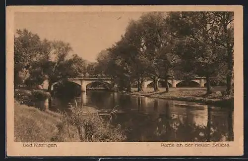 AK Bad Kissingen, Partie an der neuen Brücke