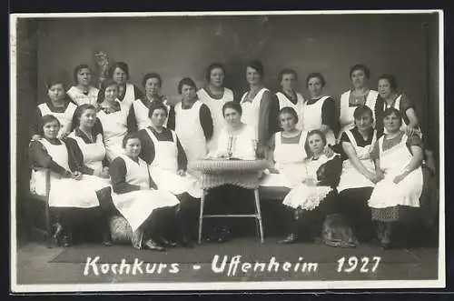 AK Uffenheim, Kochkurs 1927, Gruppenbild