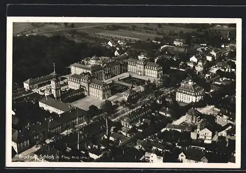 AK Bruchsal, Fliegeraufnahme vom Schloss