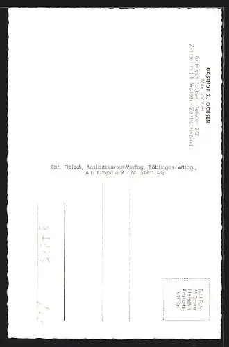 AK Röttingen /Tauber, Gasthof zum Ochsen Max Lochner