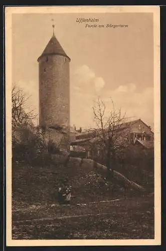AK Uffenheim, Partie am Bürgerturm