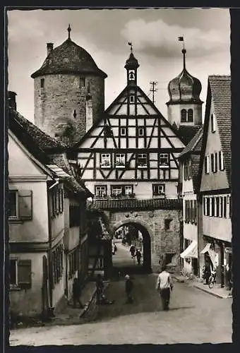 AK Langenburg /Württ., Strassenpartie mit Tor