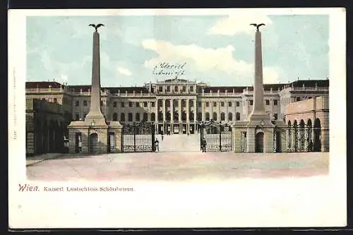 AK Wien, Kaiserliches Lustschloss Schönbrunn