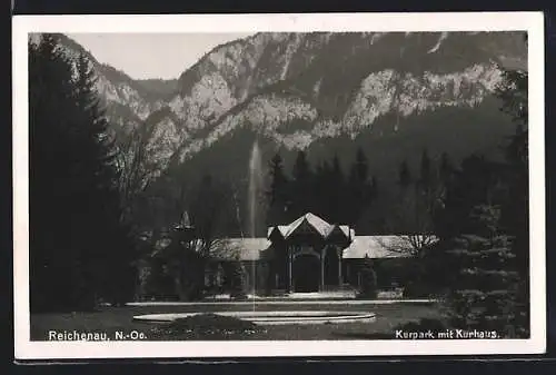 AK Reichenau, Kurpark mit Kurhaus