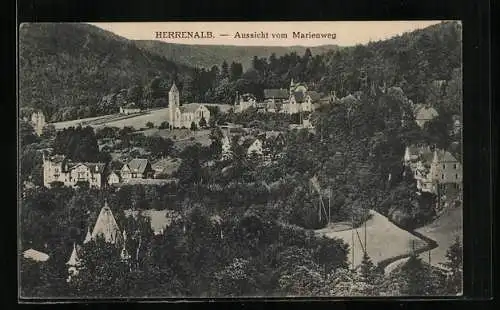 AK Herrenalb, Aussicht vom Marienweg