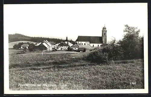 AK Pfarrkirchen im Mühlkreis, Ortsansicht mit Kirche