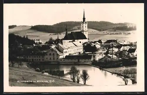 AK Rohrbach im Mühlkreis, Ortsansicht mit Kirche