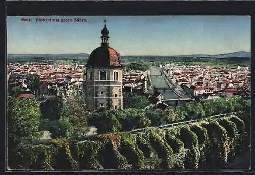 AK Graz, Glockenturm gegen Süden