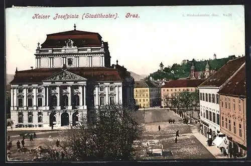 AK Graz, Stadttheater am Kaiser Josefplatz