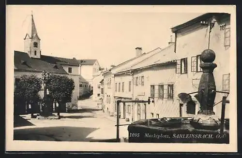 AK Sarleinsbach, Brunnen am Marktplatz