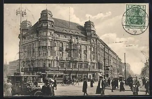 AK Berlin-Tiergarten, Hotel Der Fürstenhof am Potsdamer Platz, Aschinger Aktien-Gesellschaft