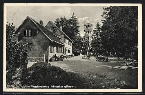 AK Victorshöhe bei Gernerode, Gasthaus Waldhaus Viktorshöhe