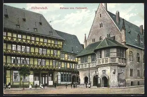 AK Halberstadt, Rathaus von der Ostseite