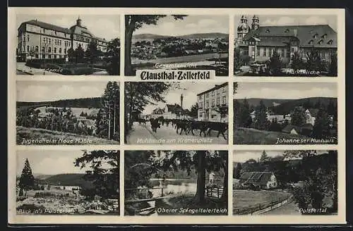 AK Clausthal-Zellerfeld, Bergakademie, Jugendheim Neue Mühle, Marktkirche