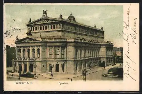 AK Frankfurt a. M., Opernhaus