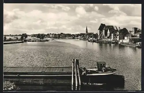 AK Wittenberge, Blick auf den Hafen