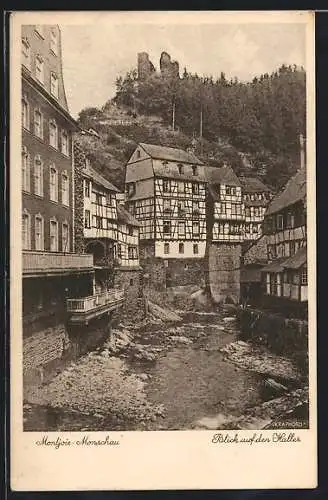 AK Monschau, Blick auf den Haller