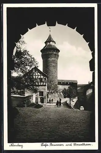 AK Nürnberg, Tiefer Brunnen und Sinwelturm