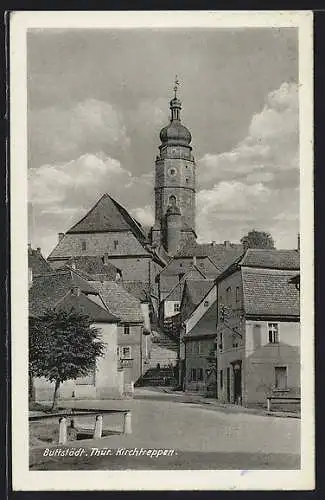 AK Buttstädt /Thür., Kirchtreppen