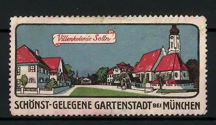 Reklamemarke Solln, Villenkolonie, Gartenstadt bei München