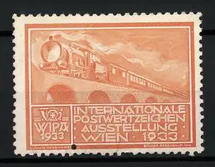 Reklamemarke Wien, Internationale Postwertzeichen-Ausstellung WIPA 1933, Eisenbahn