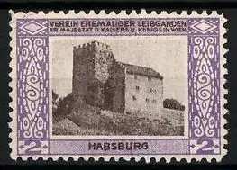 Reklamemarke Habsburg, Burg / Schloss, Verein ehemaliger Leibgarden
