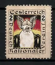 Reklamemarke Deutsch-Nationaler Verein f. Österreich, Wikinger