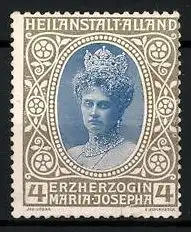 Reklamemarke Heilanstalt Alland, Portrait der Erzherzogin Maria-Josepha