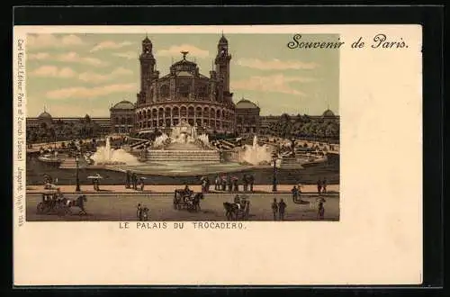 Lithographie Paris, Palais du Trocadéro