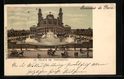 Lithographie Paris, Palais du Trocadéro