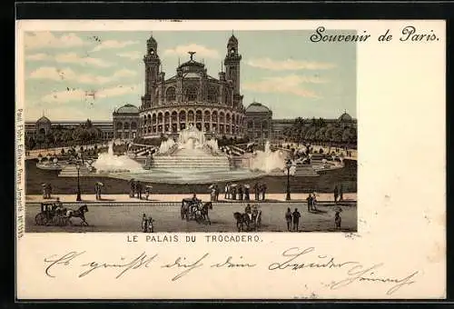 Lithographie Paris, Palais du Trocadéro