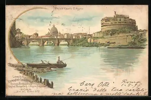 Lithographie Rom, Castel Sant`Angelo